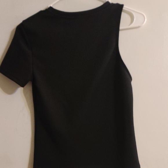 Zara Black Fitted Short Sleeve Tee - Picture 4 of 4